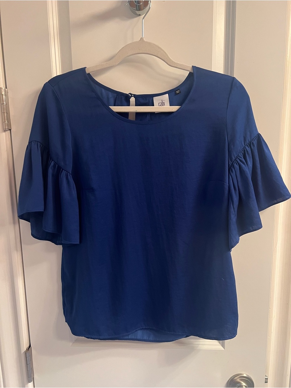 CAbi Sapphire Ruffle Sleeve Blouse